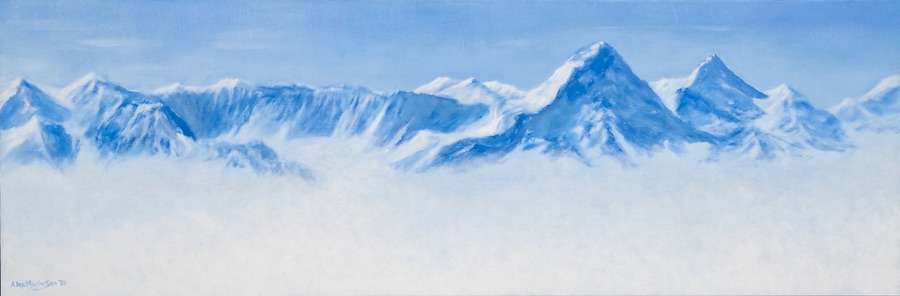 Acrylic Painting by Alex Mortensen titled Alpine Country