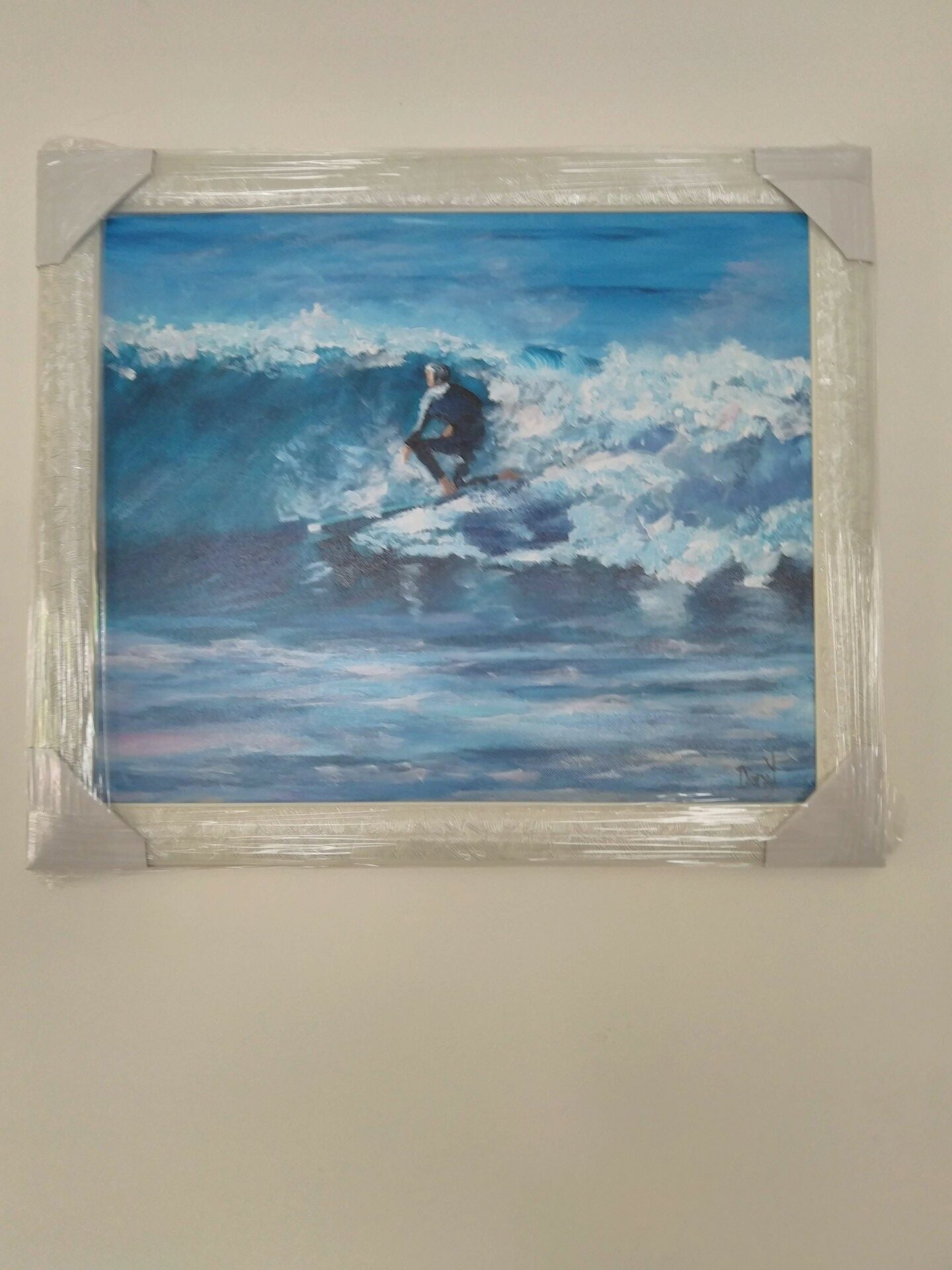 Acrylic Painting by Diane Yousouf titled Surfer