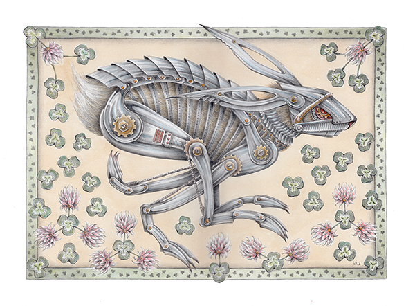 Pencil Painting by Linda Weil titled Lepus