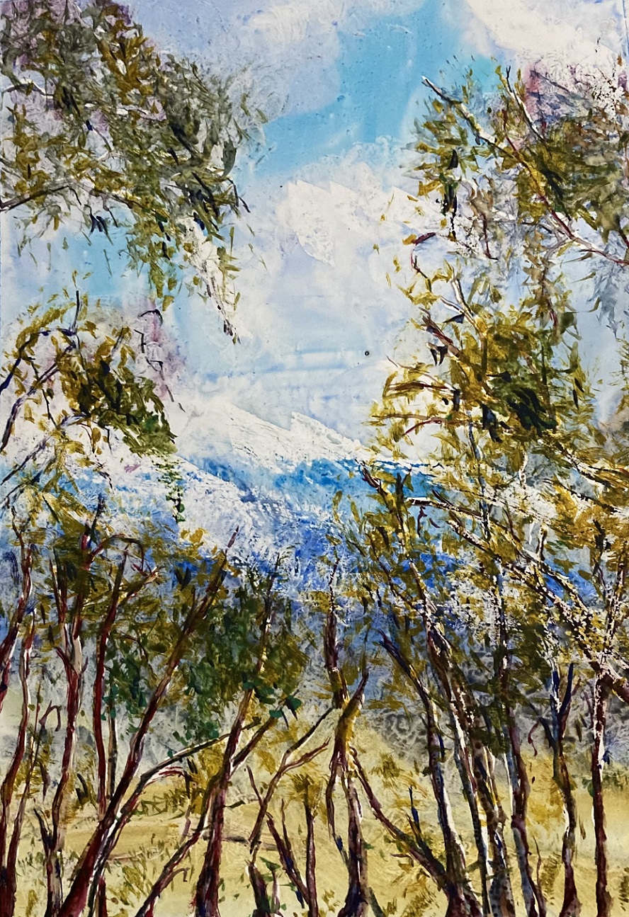 Oil Painting by Margaret Morgan Watkins titled View from Mt Ida Heathcote