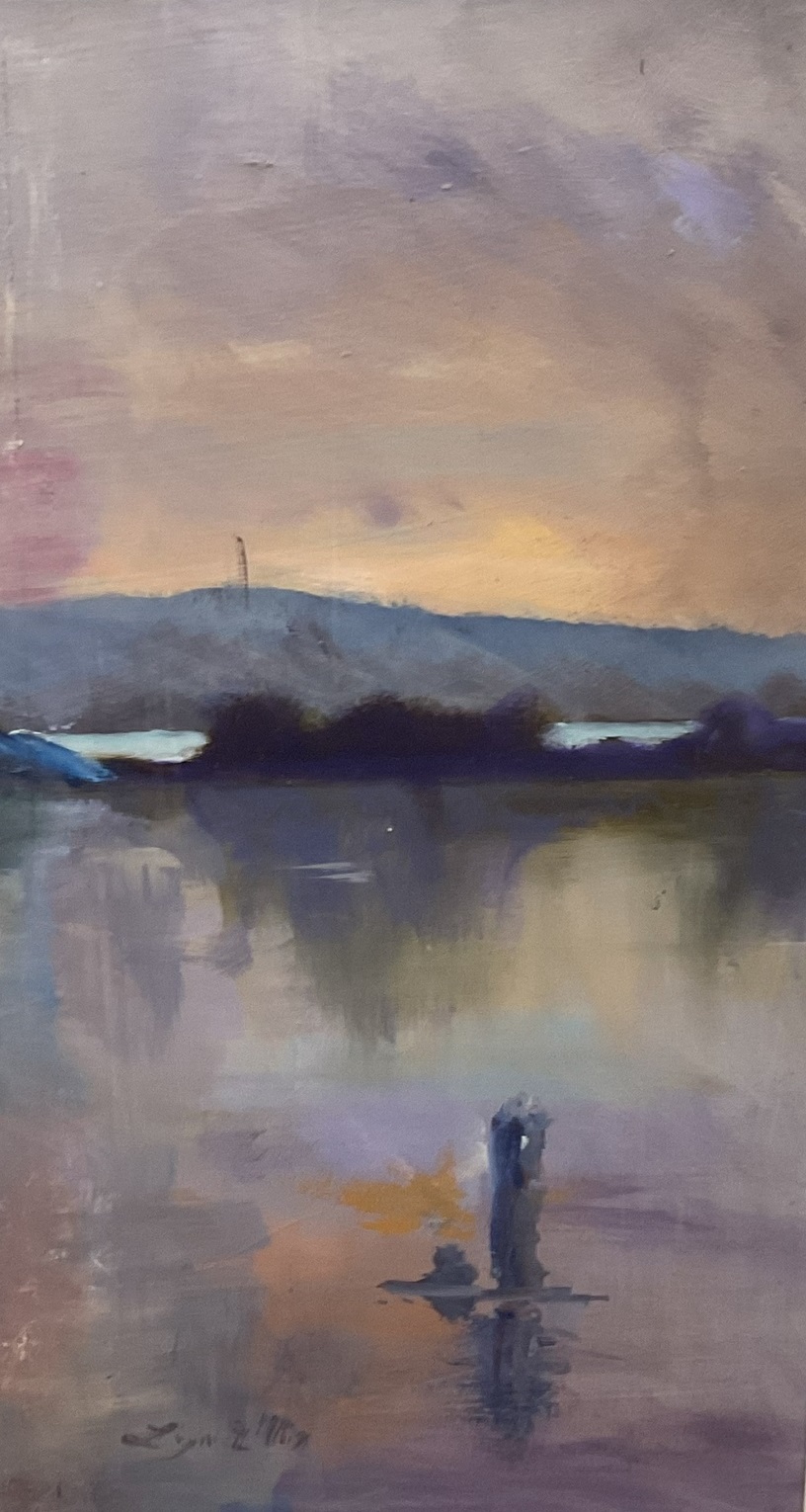  Painting by Lyn Ellis titled Swan Bay Evening 1