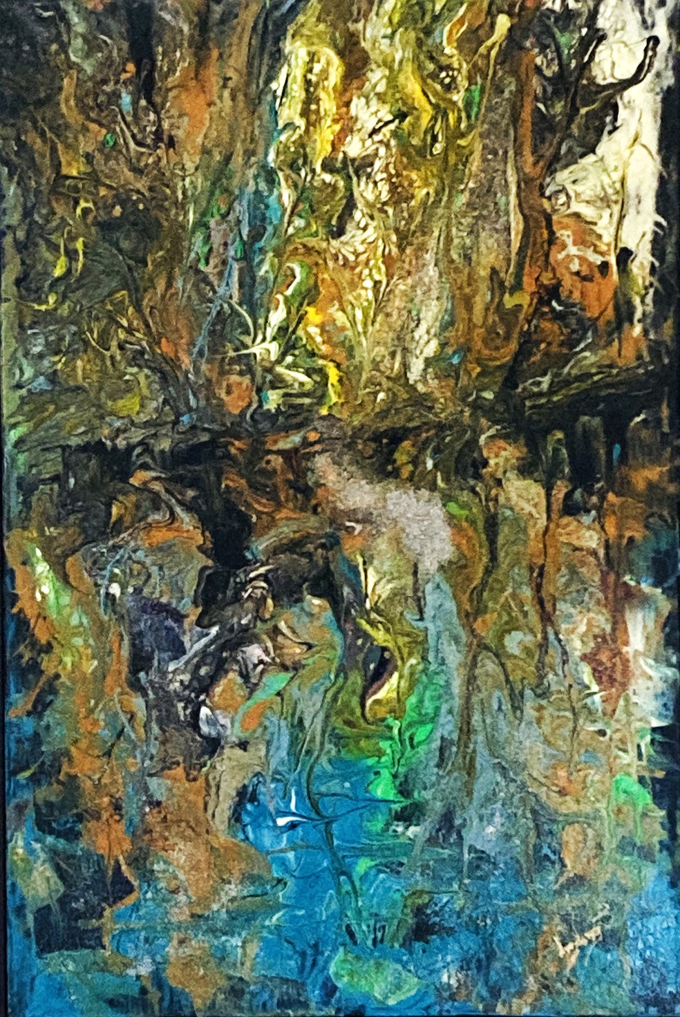 Acrylic Painting by Margaret Morgan Watkins titled River Reflections