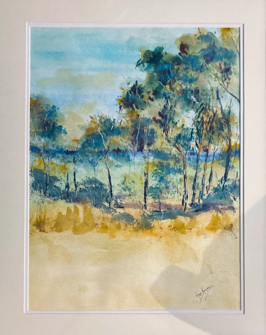 Watercolour Painting by Margaret Morgan Watkins titled View from Mt Ida Heathcote