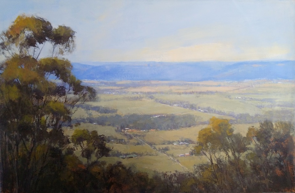 Oil Painting by Trish Bennett titled Across the Valley