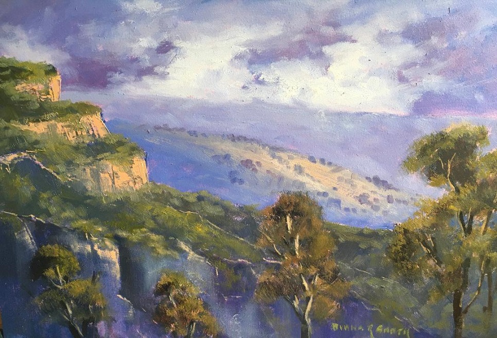 Oil Painting by Diana Garth titled Storm Clouds Katoomba
