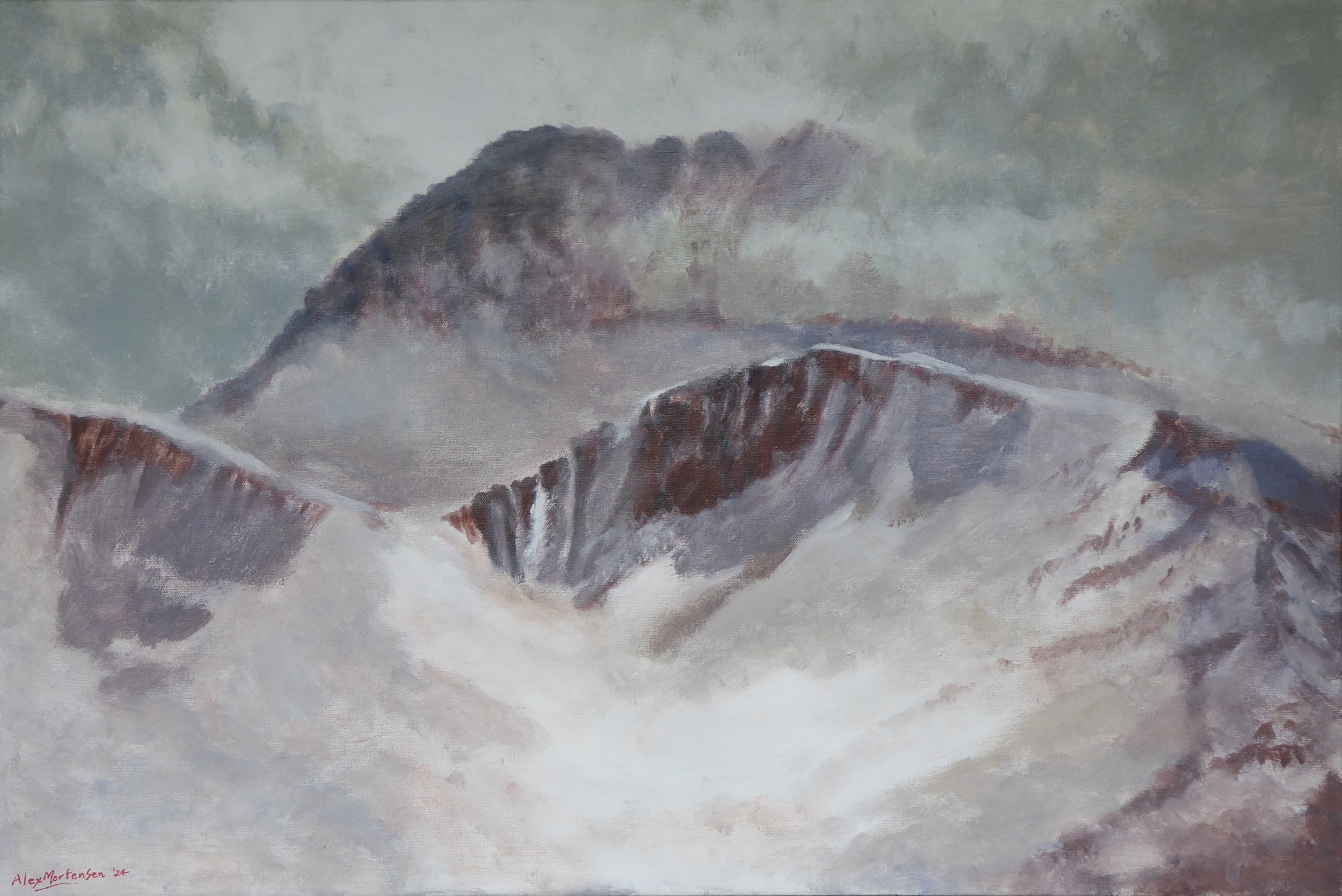 Acrylic Painting by ALEX MORTENSEN titled GLACIAL COUNTRY