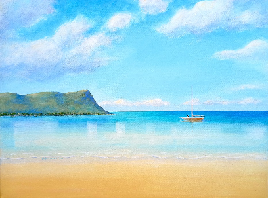 Acrylic Painting by Gregory Pastoll titled Tropical Bay
