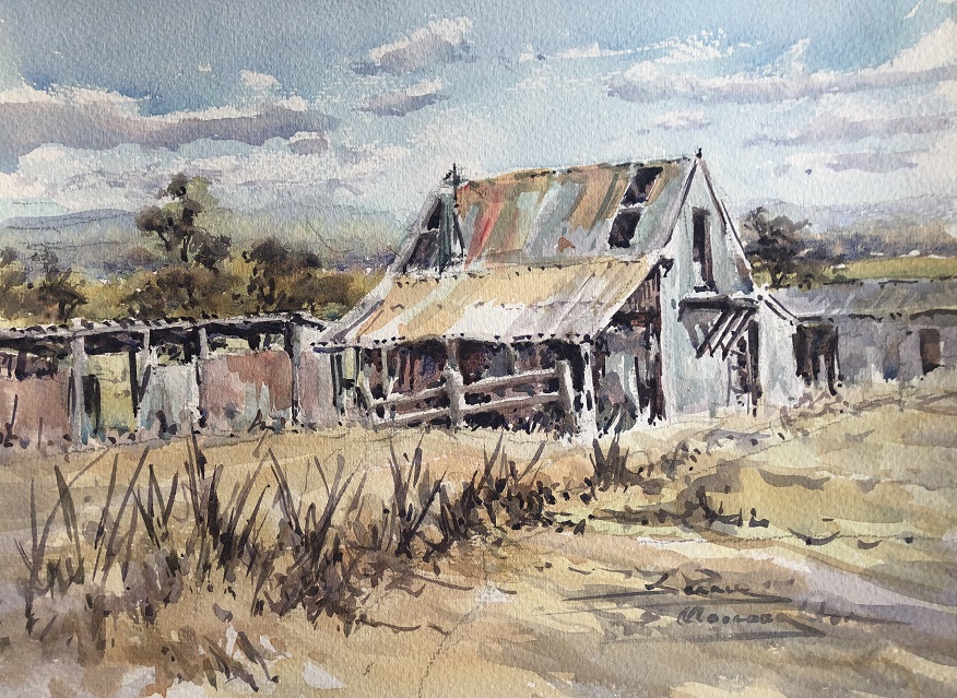 Pastel Painting by Jenny Macnaughton titled The Old Wool Shed - Kandos