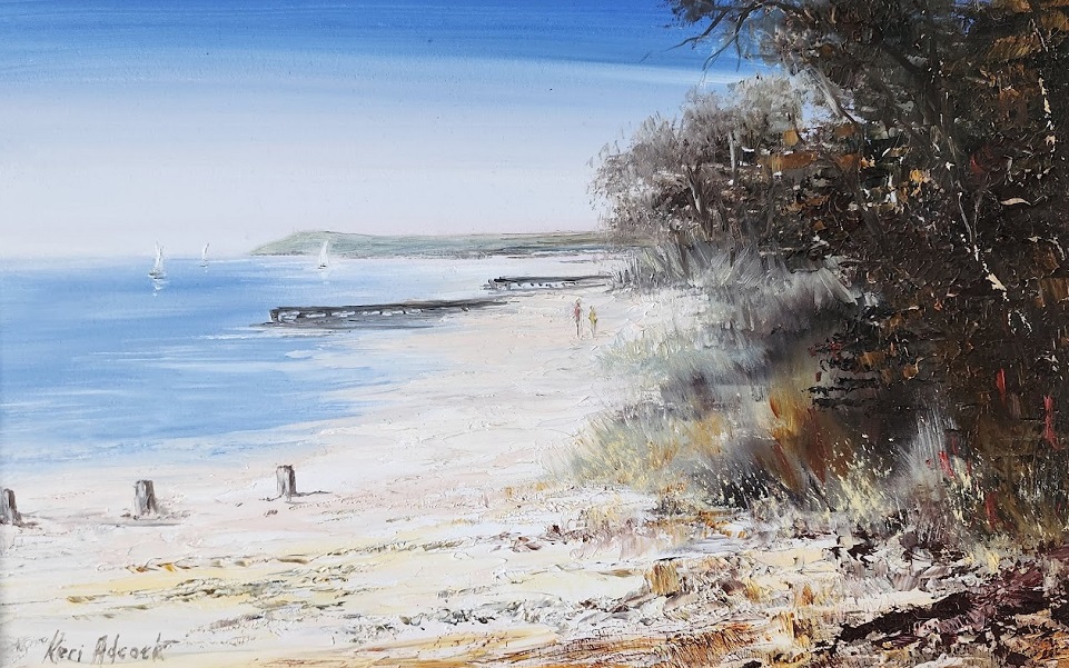 Oil Painting by Keri Adcock titled Rye Beach