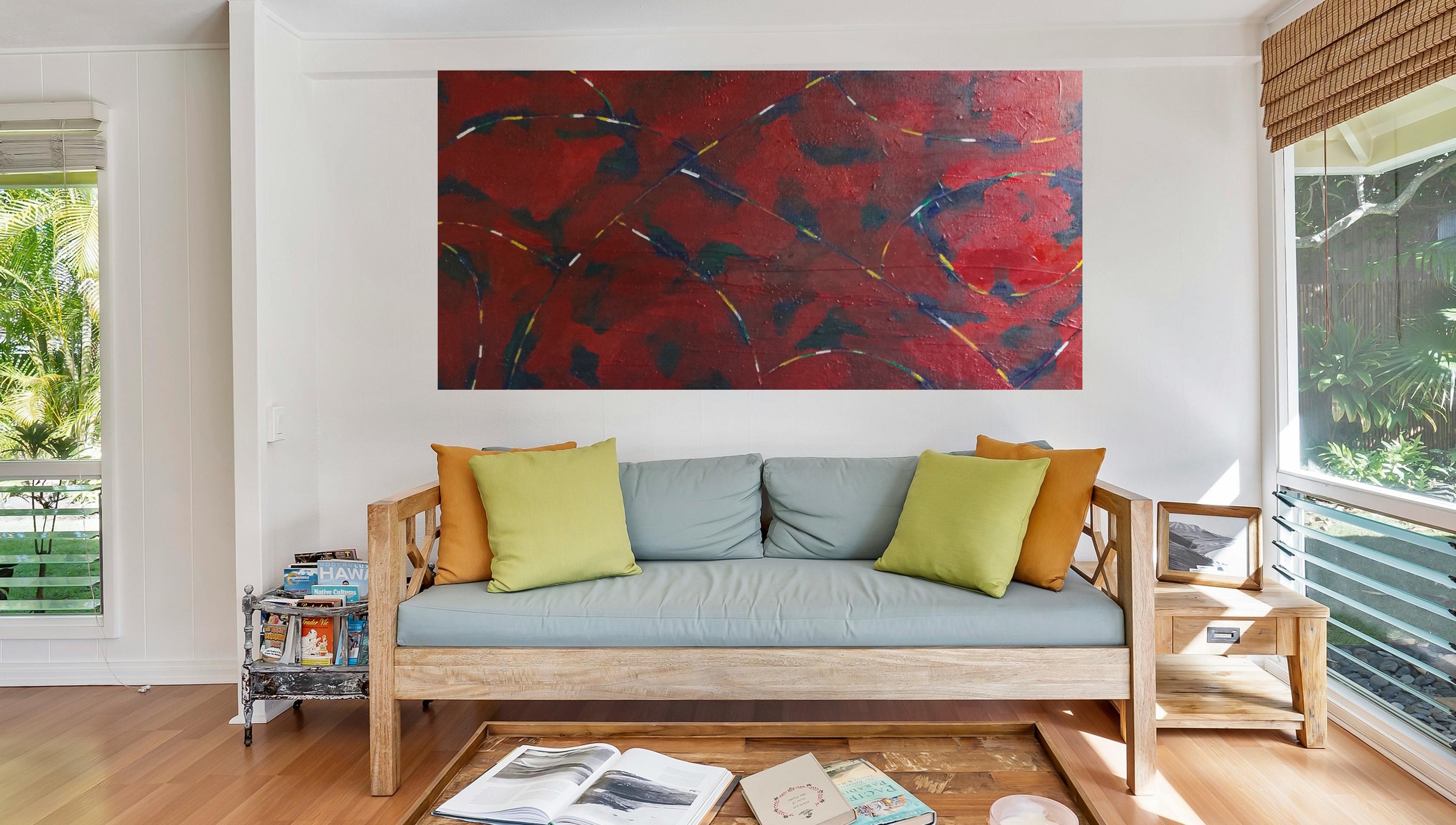 Acrylic Painting by Martin Guinness titled Explorare 2
