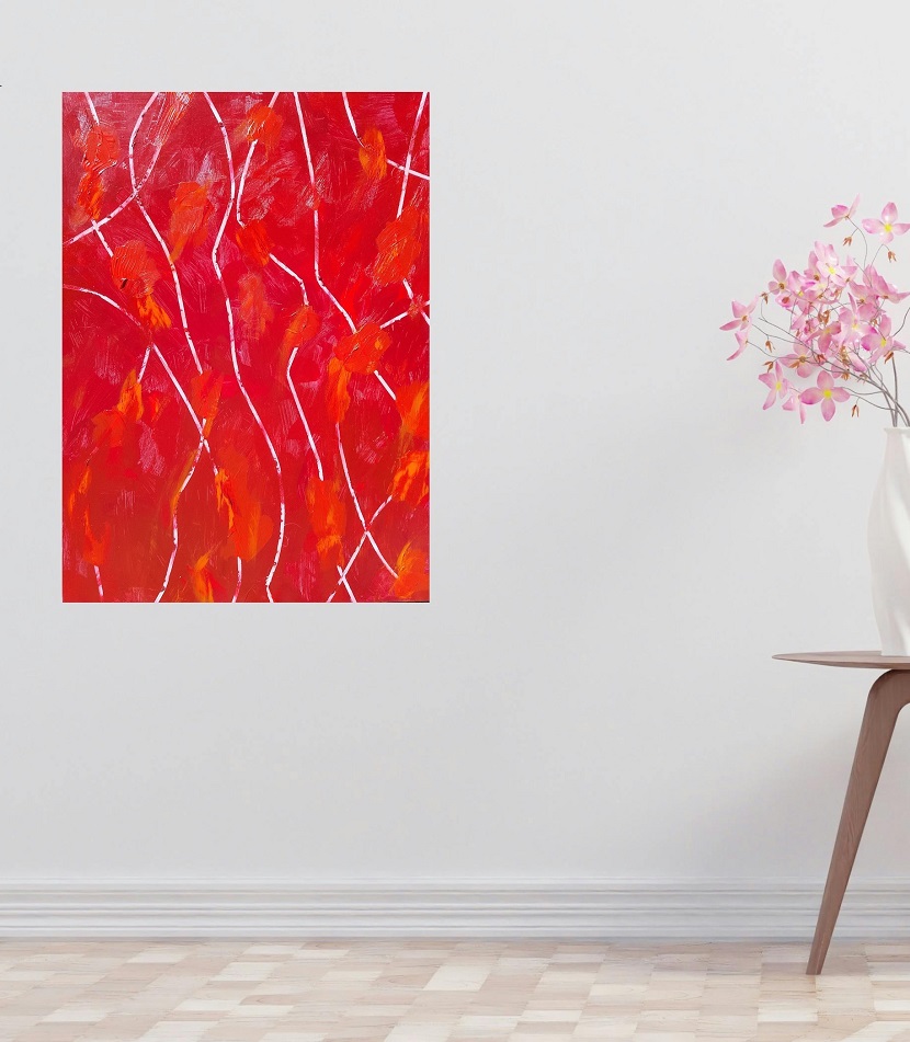 Acrylic Painting by Martin Guinness titled Incendio