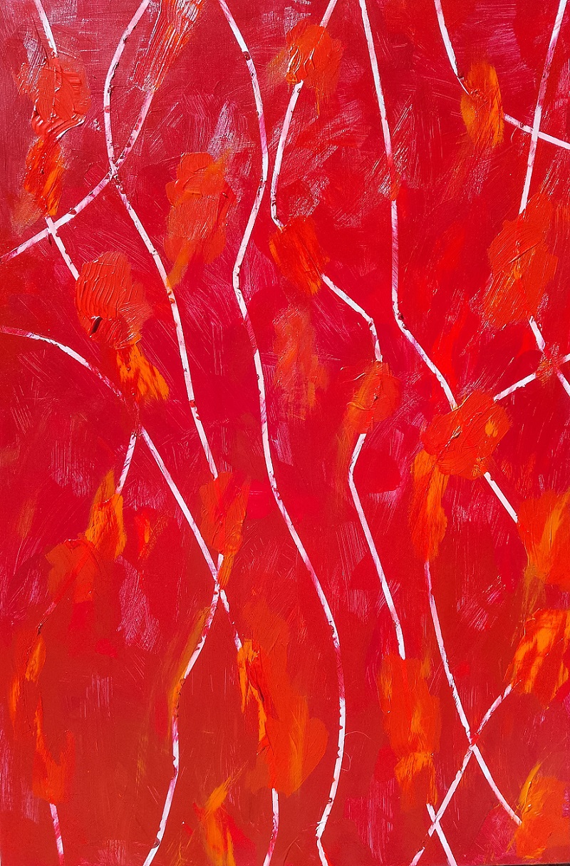 Acrylic Painting by Martin Guinness titled Incendio