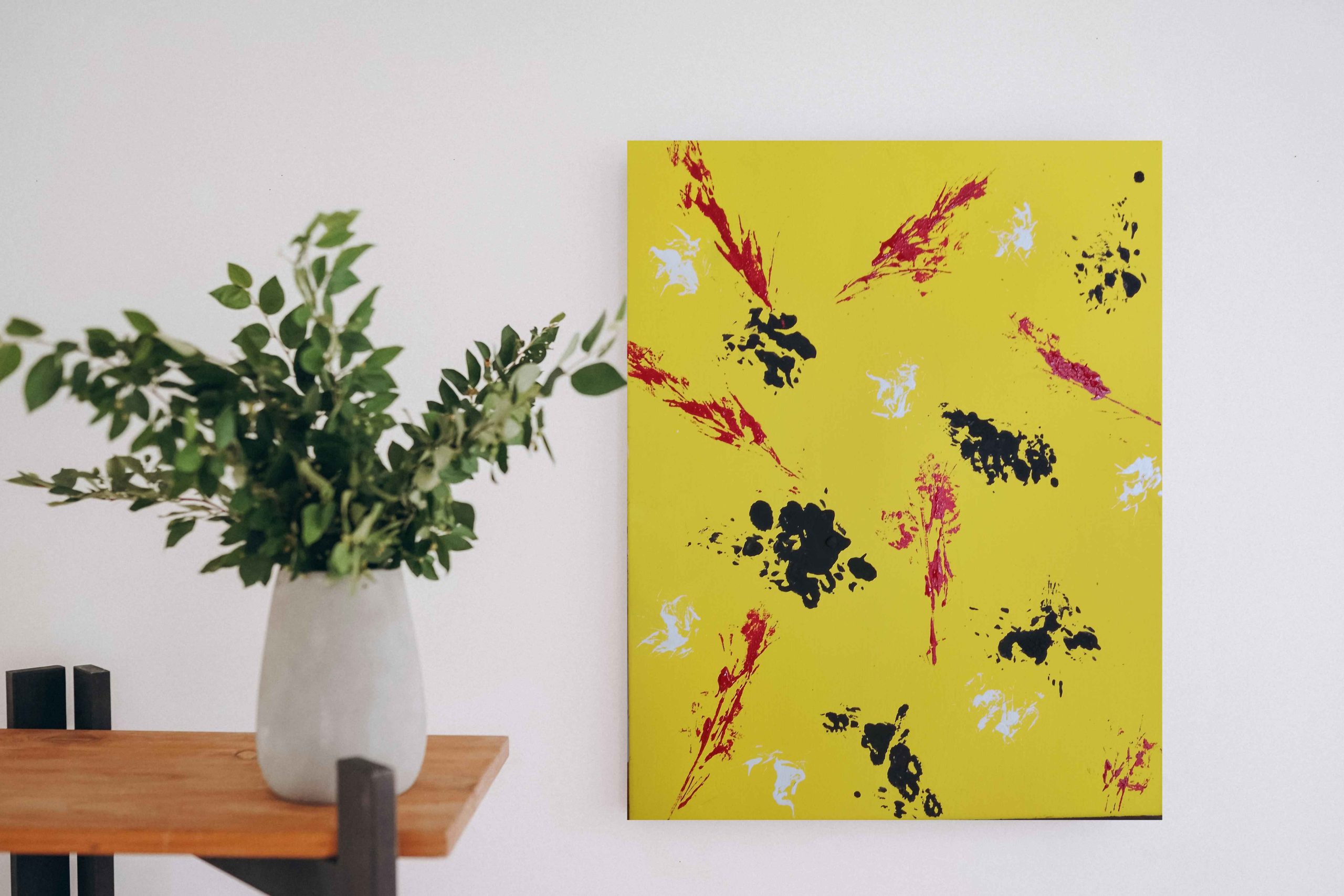 Acrylic Painting by Martin Guinness titled Eruption of Silence