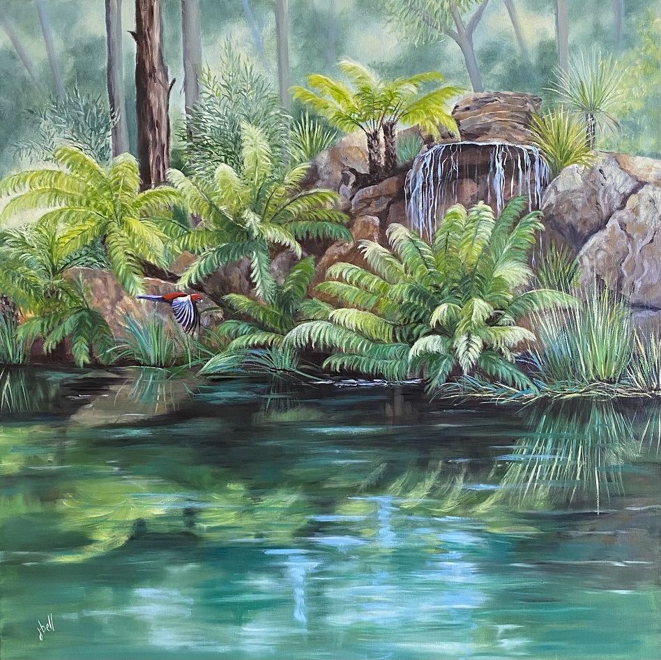 Oil Painting by Jenine Bell titled Embracing Peace