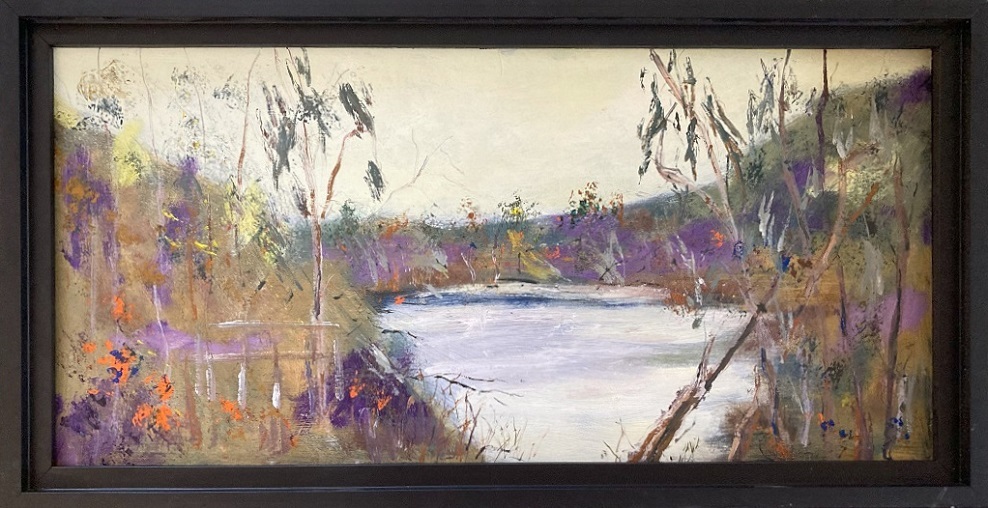 Oil Painting by Margaret Morgan Watkins titled Goulburn River in Seymour