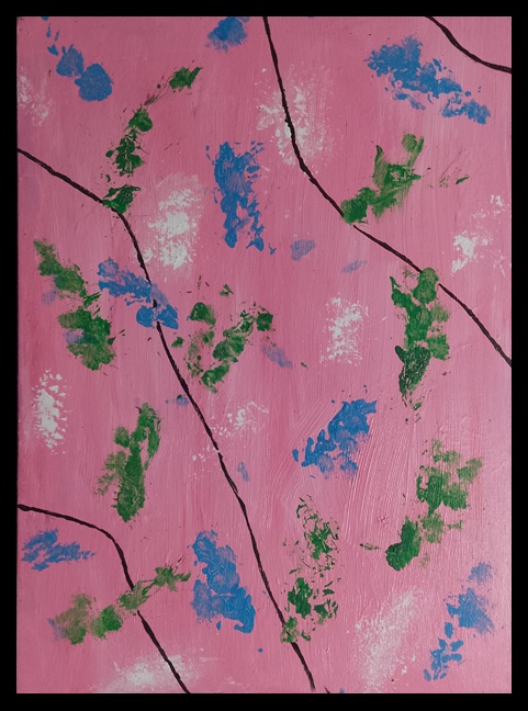 Acrylic Painting by Martin Guinness titled Traces of Spring