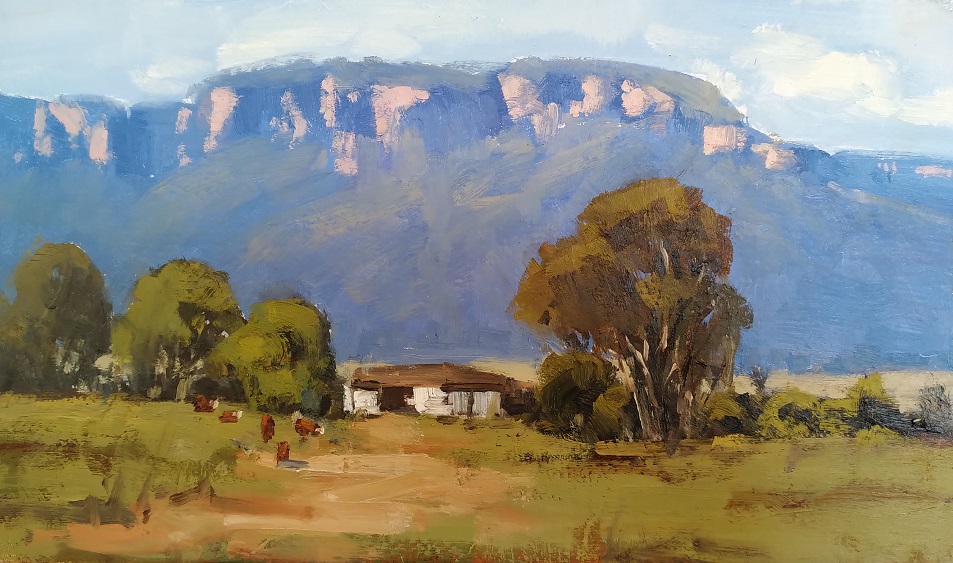 Oil Painting by Trish Bennett titled Under The Escarpments