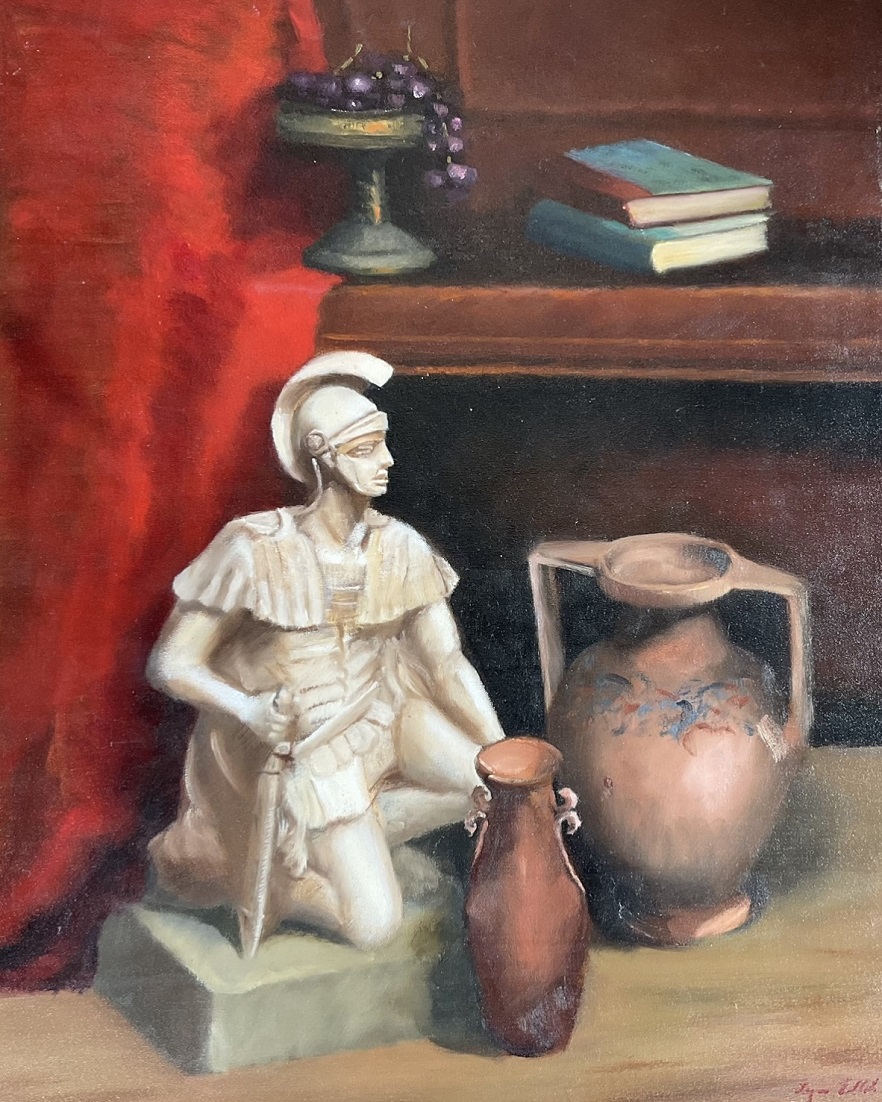Oil Painting by Lyn Ellis titled The Roman Gladiator