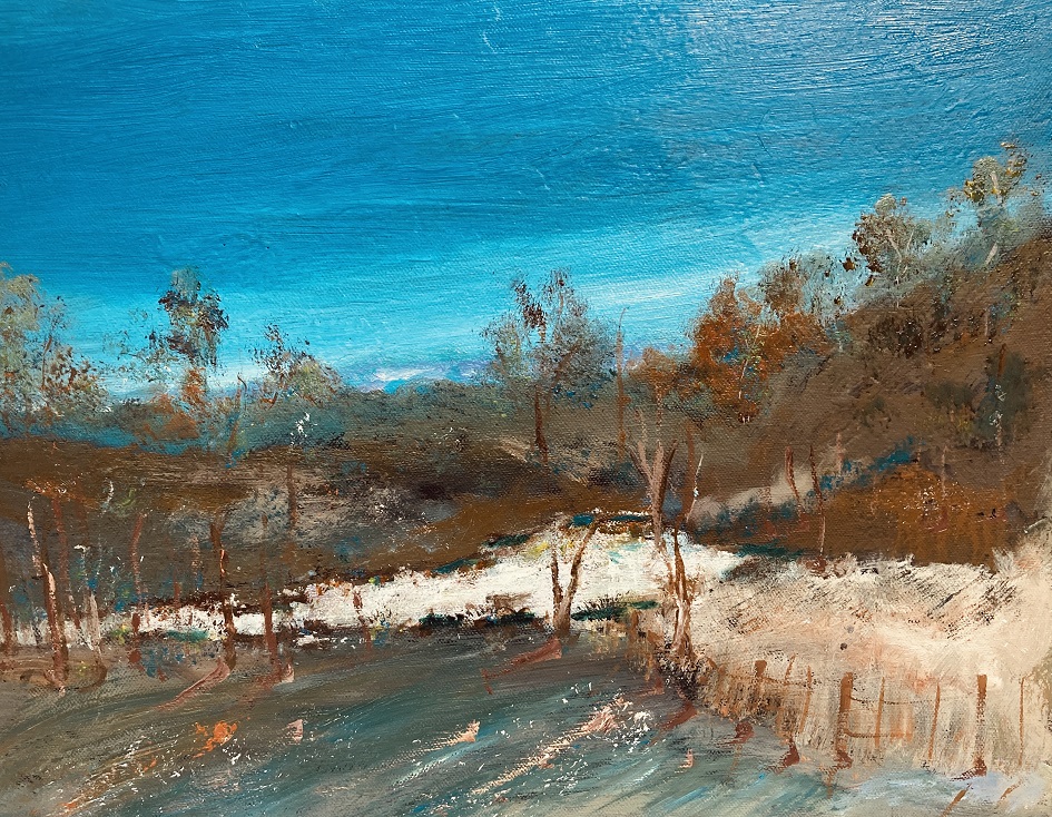 Oil Painting by Margaret Morgan Watkins titled Dam - Smiths Gully