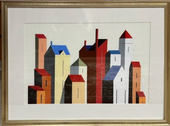 Joan Denner-33-French Village - framed