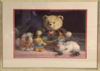 A Pastel painting by Joan Denner and titled Teddies
