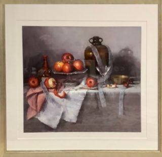 An Oil painting by Joan Denner Fruit and titled Scattered Apples