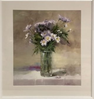 An Oil painting by Joan Denner depicting Flowers and titled Daisies