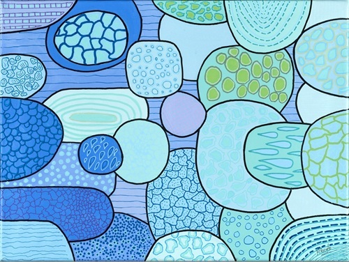 Acrylic Painting by Robert Wale titled Aqua Fusion