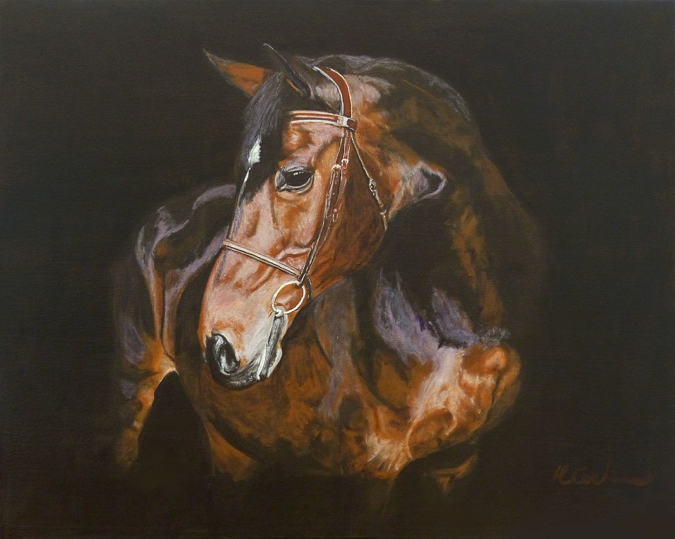  Painting by Helen Cochrane titled Horse Study No. 1