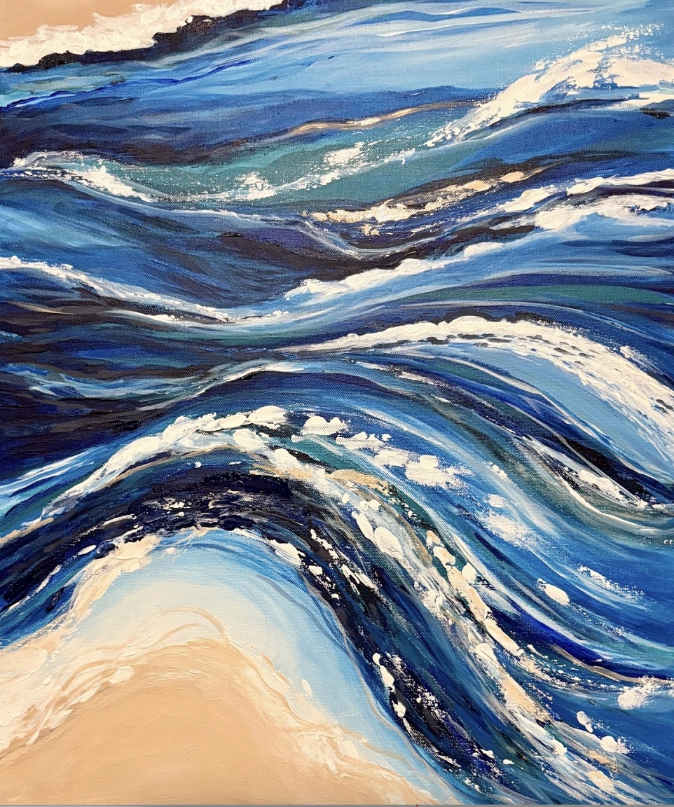 Acrylic Painting by Anne-Maree Wise titled Backbeach